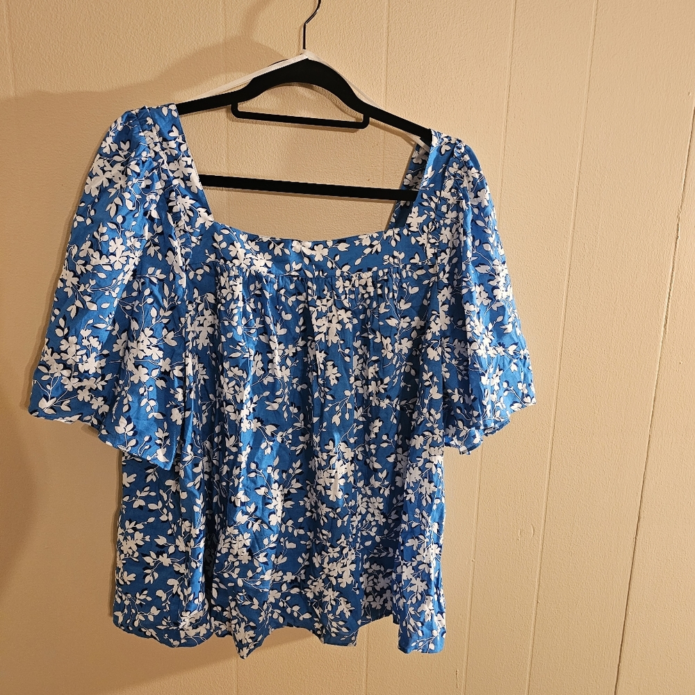 DRAPER JAMES - Maren Top in Bluebell Shadow Floral 1X